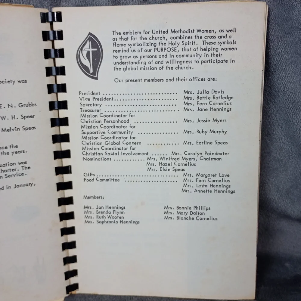 Stony Knoll United‎ Methodist Church Cookbook East Bend, North Carolina 1975